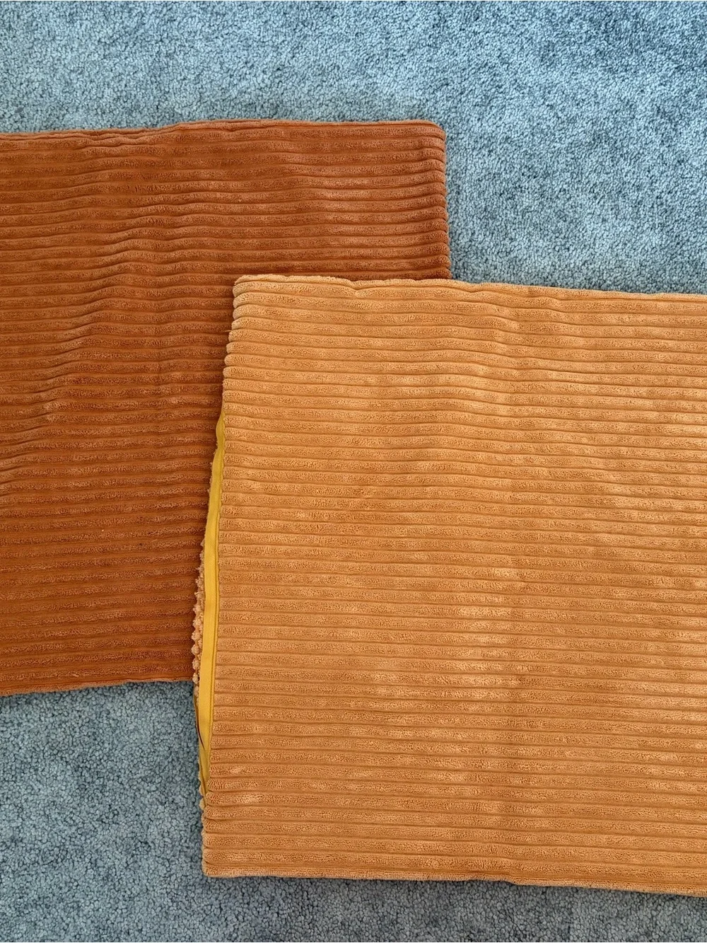 Pair of Ribbed Velvet Pillow Covers